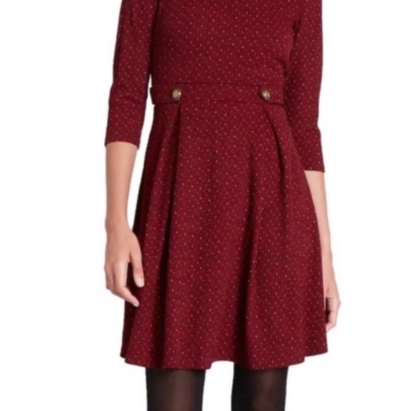 ModCloth Elegant Burgundy confetti  Dress.Like New Condition. - Picture 10 of 10